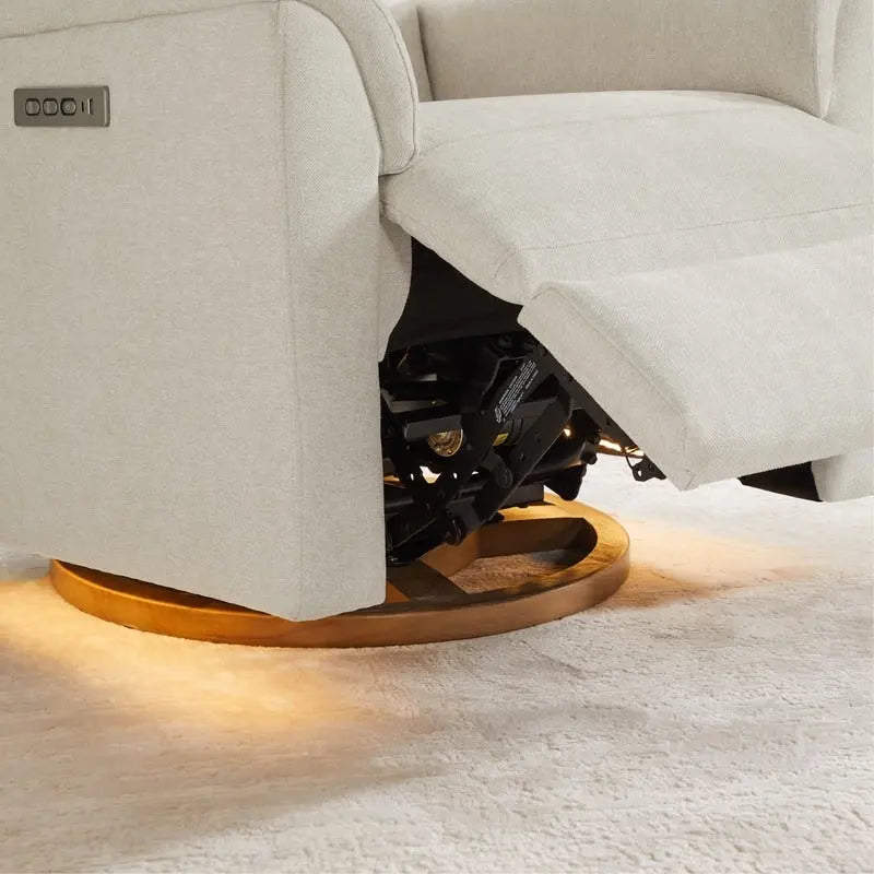 Fauteuil inclinable motorisé pour chambre de bébé avec veilleuse et ports USB