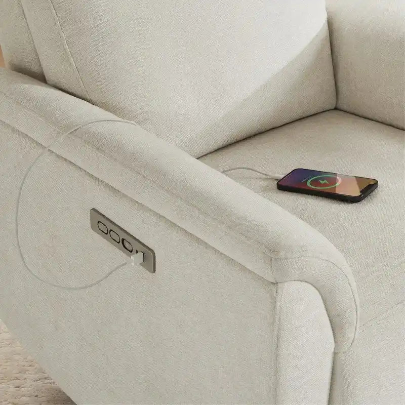 Fauteuil inclinable motorisé pour chambre de bébé avec veilleuse et ports USB