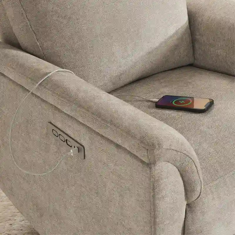 Fauteuil inclinable motorisé pour chambre de bébé avec veilleuse et ports USB