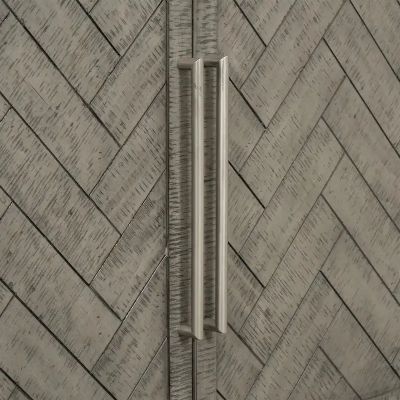 Bahut de rangement en bois de pin MDF avec étagères réglables, poignées en fer, bleu marine, gris, noir