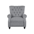 Fauteuil inclinable contemporain à dossier poussoir capitonné avec garniture cloutée