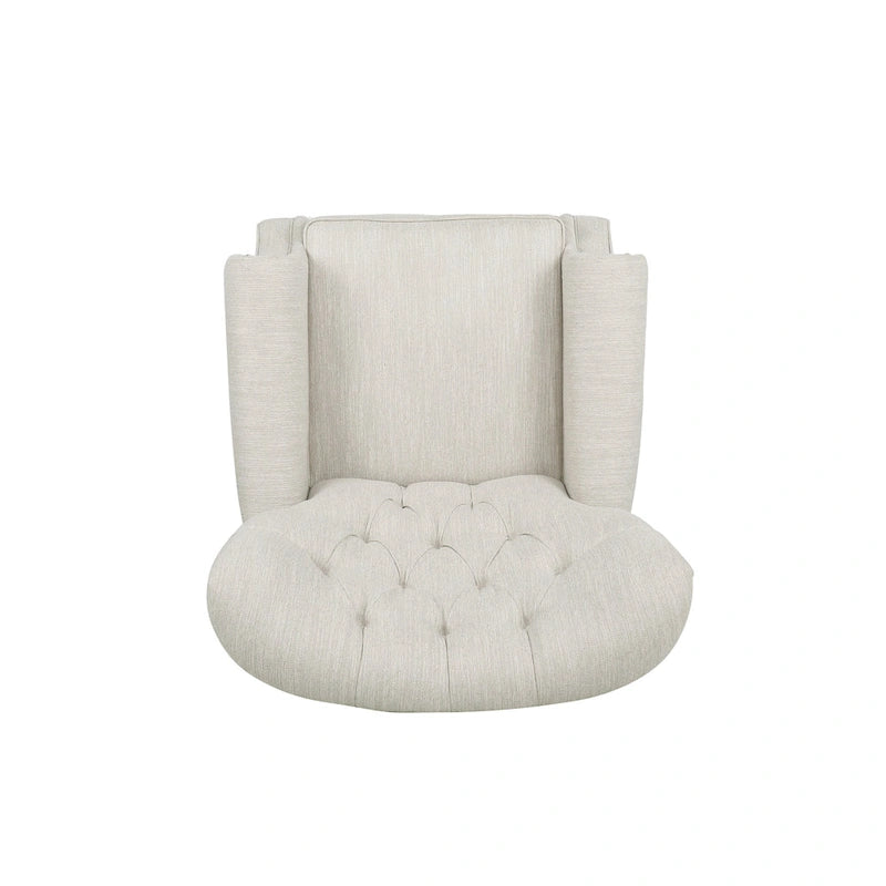 Fauteuil inclinable contemporain à dossier poussoir capitonné avec garniture cloutée