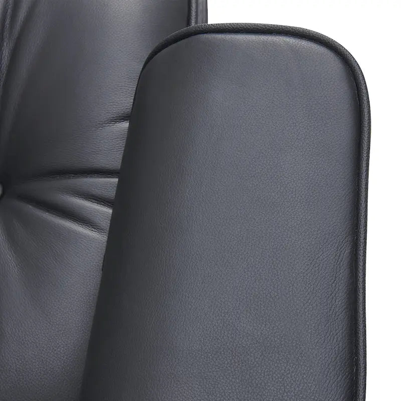 Fauteuil de salon pivotant à dossier haut en cuir véritable, style moderne du milieu du siècle, marron