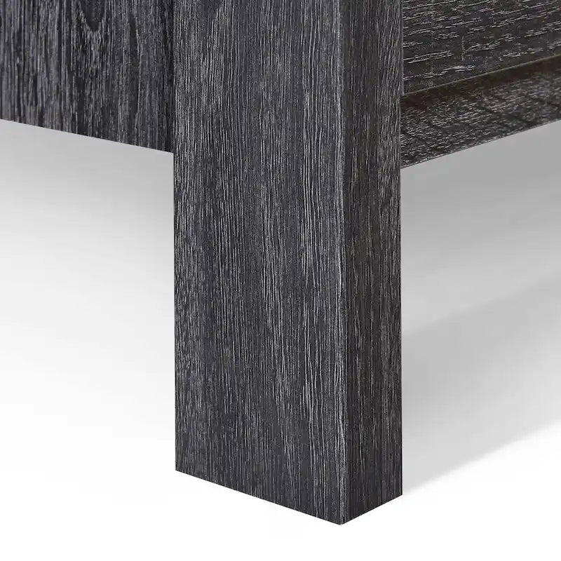 Commode large à 6 tiroirs, finition imitation bois, pour chambre à coucher, couleur noyer