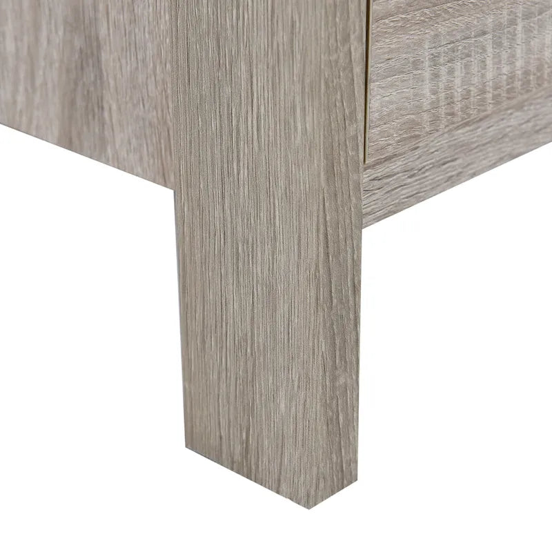 Commode large à 6 tiroirs, finition imitation bois, pour chambre à coucher, couleur noyer