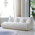 Fauteuil de sol sans accoudoirs en mousse à mémoire de forme avec housse en tissu peluche