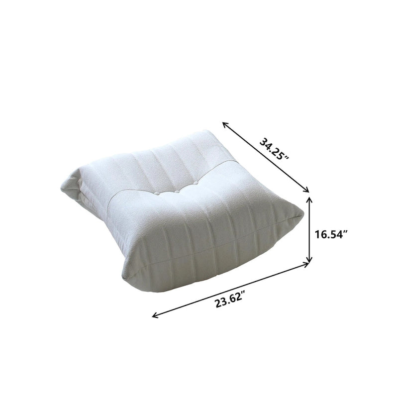 Fauteuil de sol sans accoudoirs en mousse à mémoire de forme avec housse en tissu peluche