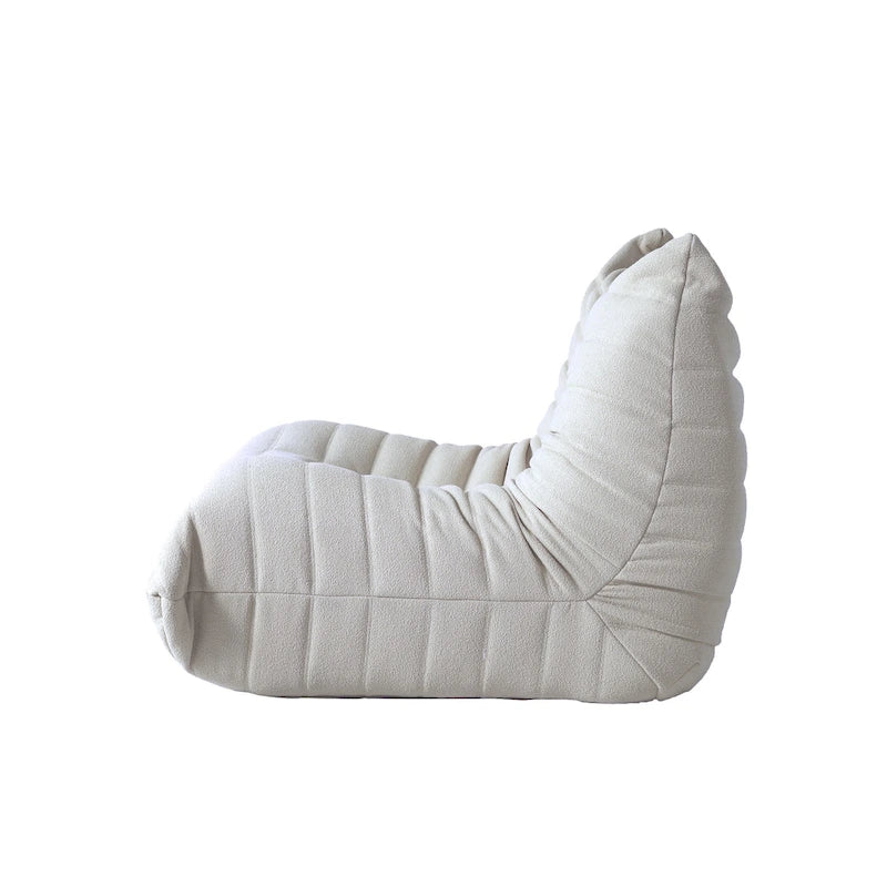 Fauteuil de sol sans accoudoirs en mousse à mémoire de forme avec housse en tissu peluche