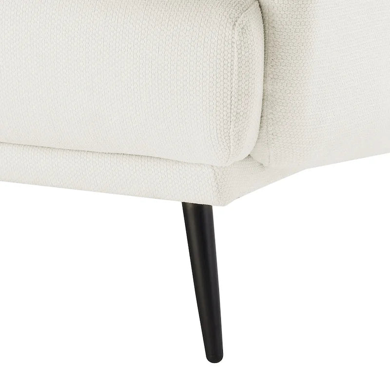 Fauteuil d'appoint surdimensionné avec accoudoirs étroits et coussins moelleux, gris