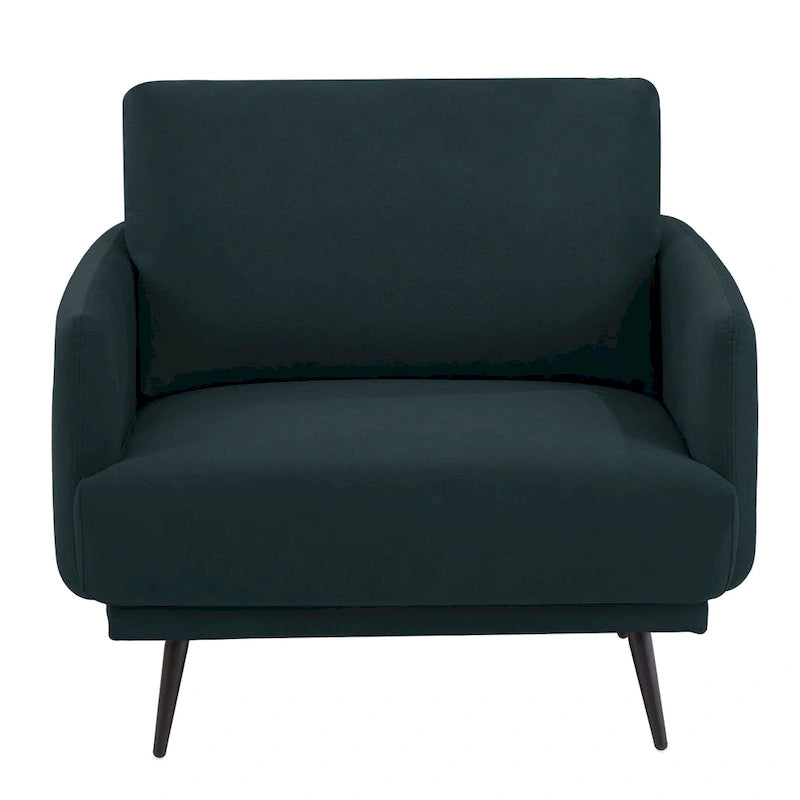 Fauteuil d'appoint surdimensionné avec accoudoirs étroits et coussins moelleux, gris