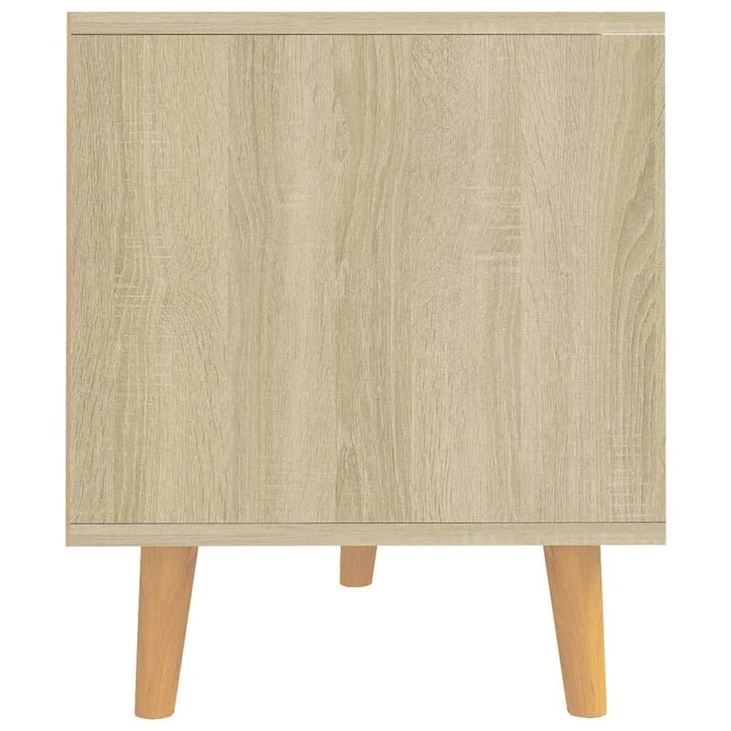 Meuble TV en bois manufacturé avec tiroirs de rangement et étagères ouvertes