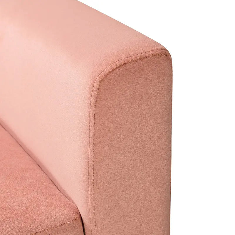 Fauteuil d'appoint capitonné en velours avec pieds en métal doré multicolore